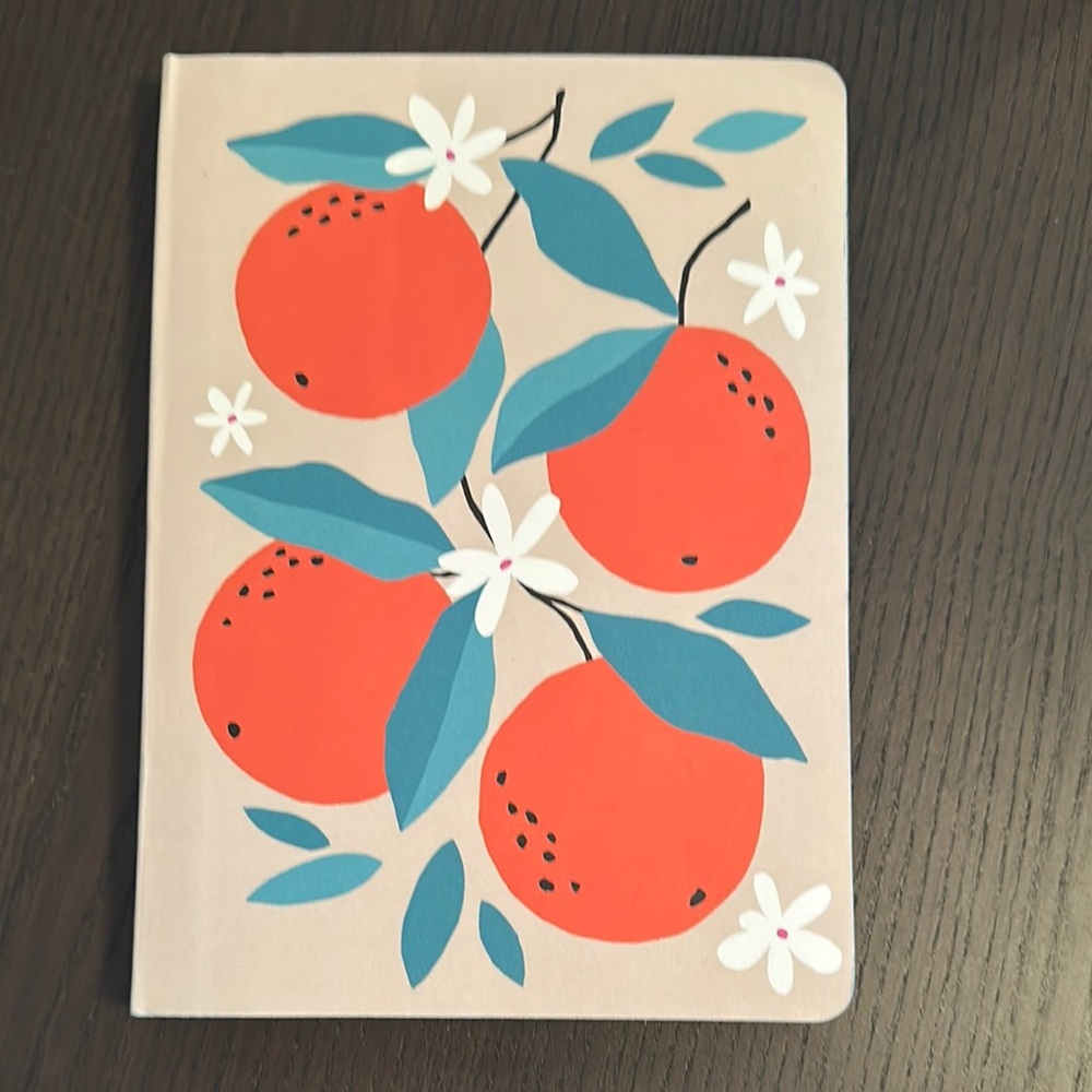 Kelly Green Orange Fruit Notebook